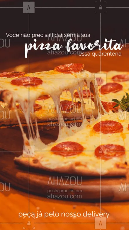 posts, legendas e frases de pizzaria para whatsapp, instagram e facebook: Que tal receber sua pizza favorita em poucos minutos? Ligue e peça já!
#delivery #ahazoutaste #pizza 