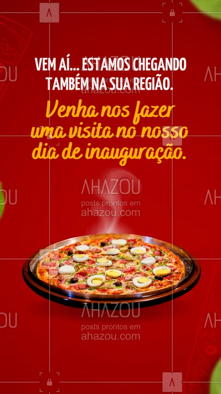 posts, legendas e frases de pizzaria para whatsapp, instagram e facebook: É pizzaria que você quer? É pizzaria que você tem! 😜 E você está mais do que convidado(a) para nosso dia de inauguração. 😉 #inauguração #pizzaria #pizza #ahazoutaste #pizzalife #pizzalovers 