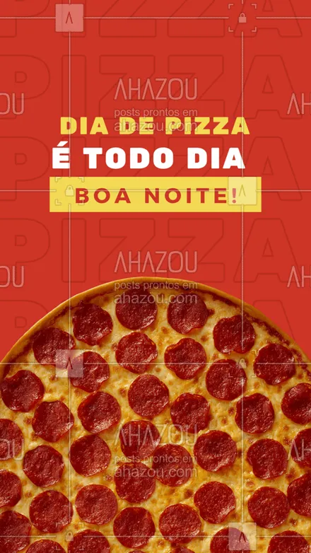 posts, legendas e frases de pizzaria para whatsapp, instagram e facebook: Esse sim é um bom  motivo para encerrar o dia: sabendo que amanhã também é dia de pizza! 😉🍕
#boanoite #ahazoutaste #pizza  #pizzalife  #pizzalovers  #pizzaria 