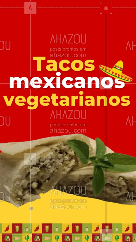 posts, legendas e frases de cozinha mexicana para whatsapp, instagram e facebook: Já pensou: tacos vegetarianos? ?
Aqui você encontra! Pede o seu! ? #ahazoutaste #comidamexicana #cozinhamexicana #vivamexico #texmex #veg#vegetariano #tacos #ahazoutaste 