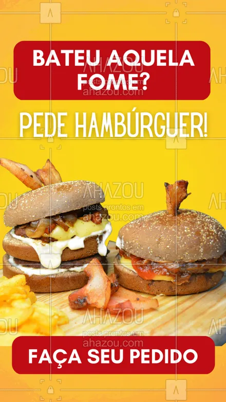posts, legendas e frases de hamburguer para whatsapp, instagram e facebook: Nada melhor para matar a sua fome do que aquele delicioso hambúrguer!

Faça agora mesmo o seu pedido e resolva seu problema da melhor forma! #ahazoutaste #artesanal  #burger  #burgerlovers  #hamburgueria  #hamburgueriaartesanal 