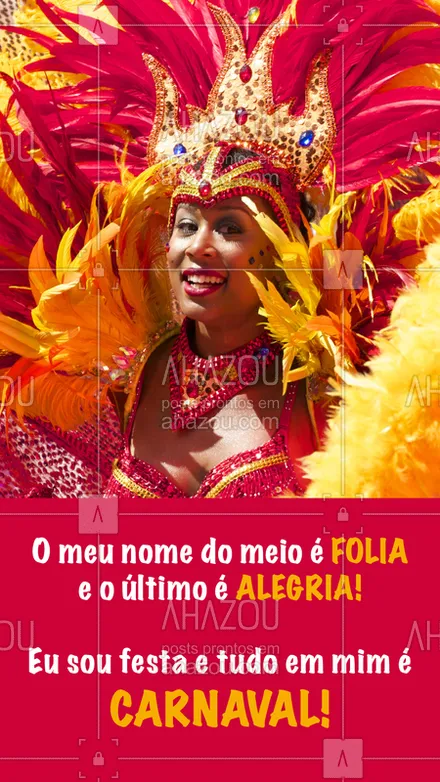posts, legendas e frases de assuntos gerais de beleza & estética para whatsapp, instagram e facebook: Preparadas para o Carnaval? ? #carnaval #ahazou #folia #alegria