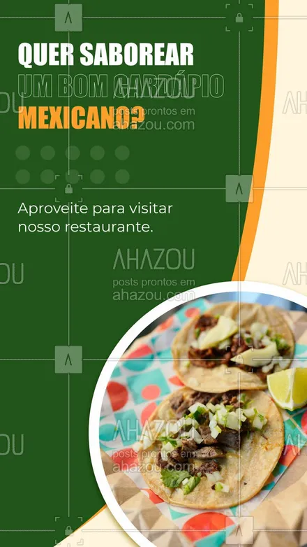 posts, legendas e frases de cozinha mexicana para whatsapp, instagram e facebook: Venha para o nosso restaurante e coma um bom Chilli Mexicano temperado com muito sabor. 🌮 #ahazoutaste #comidamexicana  #cozinhamexicana  #nachos  #vivamexico #cardapiomexicano
