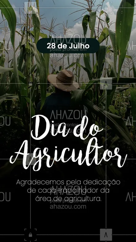 posts, legendas e frases de assuntos variados de gastronomia para whatsapp, instagram e facebook: Obrigado agricultor que com suas mãos e esforço se dedicam a cultivar e movimentar a agricultura brasileira. ??‍? #ahazoutaste #agricultor #lavoura #diadoagricultor #28dejulho #motivacional