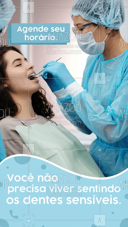 posts, legendas e frases de odontologia para whatsapp, instagram e facebook: Existe tratamento para os dentes sensíveis, marque seu horário. #sensibilidade #dentessensiveis #odonto #ahazousaude #odontologia #bemestar #saude #saudebucal