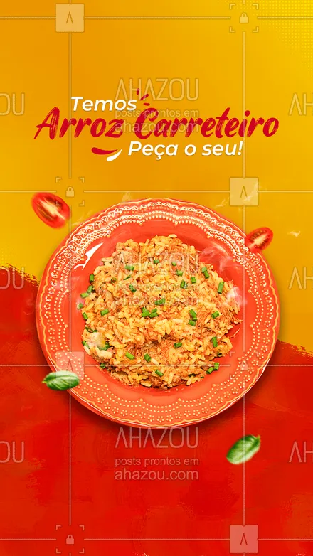 posts, legendas e frases de marmitas, à la carte & self service para whatsapp, instagram e facebook:  Venha experimentar o nosso delicioso arroz carreteiro! ??
#Arroz #ArrozCarreteiro #ahazoutaste #marmitando #comidacaseira #foodlovers #ahazoutaste 
