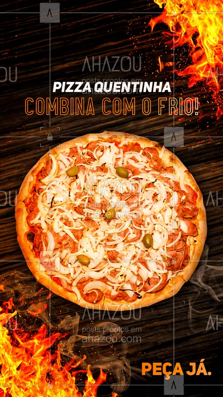 posts, legendas e frases de pizzaria para whatsapp, instagram e facebook: Pizza é bom em qualquer época do ano! E no frio não é diferente! Peça já a sua!
#ahazoutaste #frio #inverno  #pizzaria #pizza #pizzalovers #outono