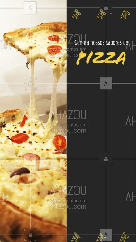 posts, legendas e frases de pizzaria para whatsapp, instagram e facebook: Bateu aquela fome? Que tal pedir uma pizza? Confira o nosso cardápio e escolha a sua! #ahazoutaste #pizzaria #pizza #pizzalife #pizzalovers #cardapio #preços #sabores