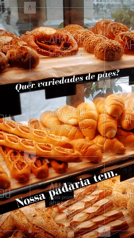 posts, legendas e frases de padaria para whatsapp, instagram e facebook: Diversos tipos de pães doces e salgados, recheados, que dão água na boca. Venha correndo para nossa padaria e não deixe sua vontade esfriar, pois o pão está quentinho te esperando. Venha e comprove. (inserir número)
 #cafedamanha  #padaria #ahazoutaste #padariaartesanal  #panificadora  #pãoquentinho 