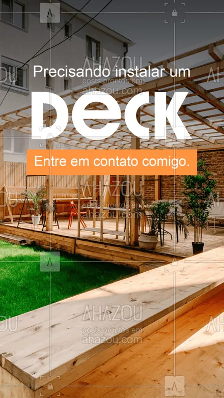 posts, legendas e frases de pedreiro para whatsapp, instagram e facebook: Faço instalação de Deck. Entre em contato e saiba mais.
#AhazouServiços #deck #madeira #areagourmet #pedreiro #obra #servicopedreiro 