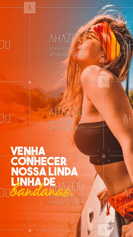 posts, legendas e frases de moda praia para whatsapp, instagram e facebook: Nosso estoque de bandanas está te esperando, aproveite. 💜 #AhazouFashion #beach #fashion #moda #praia #summer #tendencia #verao #bandanas
