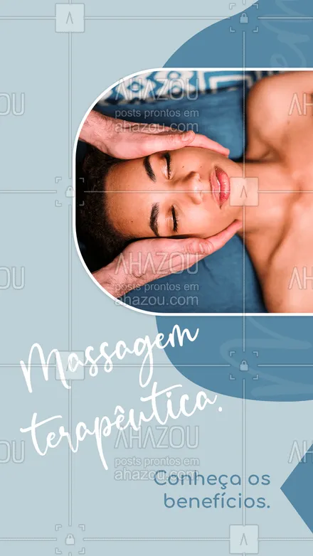posts, legendas e frases de massoterapia para whatsapp, instagram e facebook: Os benefícios são:
- Melhora nas dores crônicas;
- Alivio de tensão;
- Relaxamento dos músculos;
- Bem-estar.
Agende a sua sessão!
#AhazouSaude #massagemterapeutica  #massoterapia  #relax  #massoterapeuta  #massagem 