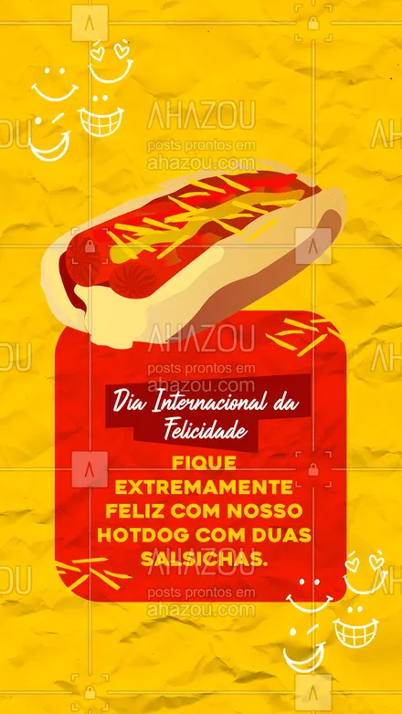 posts, legendas e frases de hot dog  para whatsapp, instagram e facebook: Felicidade mesmo é comer nosso hotdog com o dobro de salsicha.
Peça o seu e saboreie.
#ahazoutaste #hotdog  #hotdoggourmet  #hotdoglovers  #cachorroquente  #food 