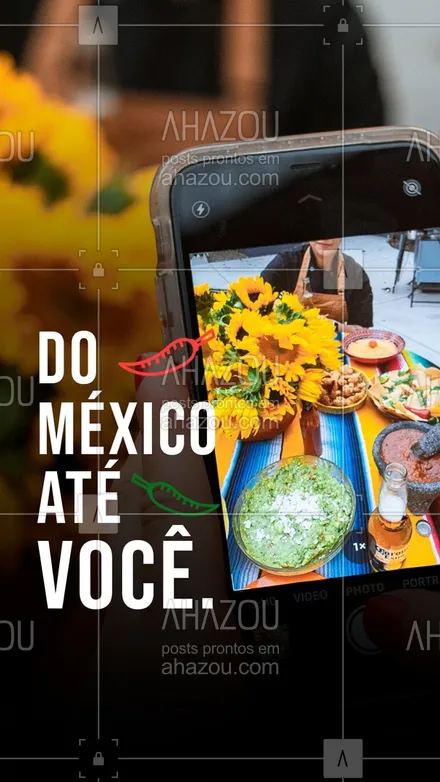 posts, legendas e frases de cozinha mexicana para whatsapp, instagram e facebook: Do méxico até a sua mesa, só se for tacos. É tão bom que atravessou uma centena de quilômetros só para você provar. Esse sabor merece ser provado. #ahazoutaste #mexico #tacos #comidamexicana 