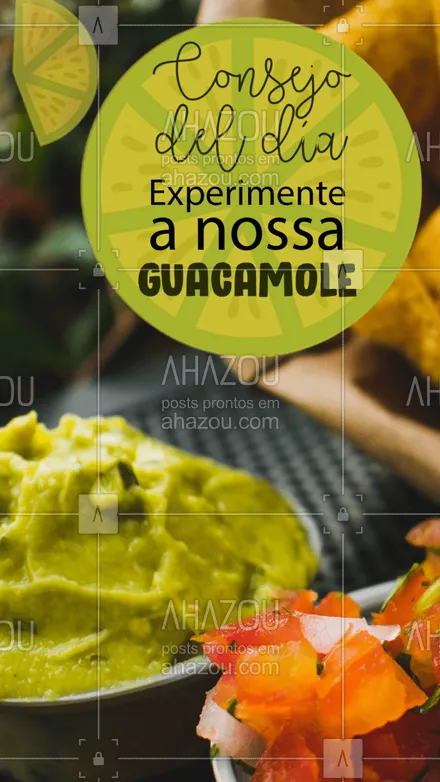 posts, legendas e frases de cozinha mexicana para whatsapp, instagram e facebook:  Você não vai se arrepender, nós garantimos! ??
#Guacamole #ComidaMexicana #ahazoutaste #Dicadodia #Mexico