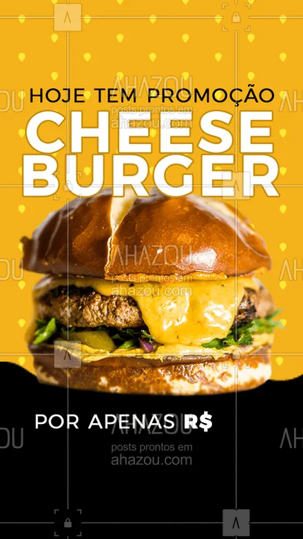 posts, legendas e frases de hamburguer para whatsapp, instagram e facebook: Começou a época de promoções. A promoção de hoje é Cheeseburger por apenas R$......
Aproveite ! Peça agora
#ahazoutaste #burger #promocao #comer #instafood