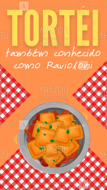 posts, legendas e frases de cozinha italiana para whatsapp, instagram e facebook: Produzido com farinha de trigo, ovos e água mineral, no clássico formato de quadradinho recheado, o Tortei também é conhecido como Ravioloni.

O Ravioloni nada mais é do que o ravioli grande, que pode ser recheado com diferentes sabores.

Qual é o seu recheio favorito? Conta pra gente aqui nos comentários.


#Tortei #Ravioloni #CozinhaItaliana  #ahazoutaste  #massas  #restauranteitaliano  #comidaitaliana  #italy  #italianfood 