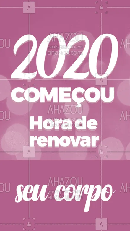 posts, legendas e frases de estética corporal para whatsapp, instagram e facebook: 2020, ano de renovação!
#ahazou #2020 #renovação #anonovo