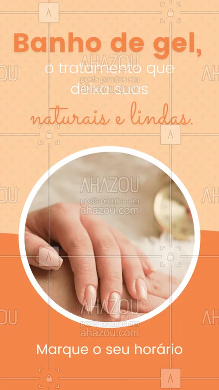 posts, legendas e frases de manicure & pedicure para whatsapp, instagram e facebook: Você merece esse tratamento especial, marque o seu horário.💅#banhodegel #AhazouBeauty #manicure #nails #beleza