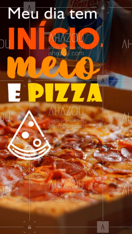 posts, legendas e frases de pizzaria para whatsapp, instagram e facebook: O melhor dia de finalizar o dia é pedindo aquela pizza! Já pediu a sua? ? #pizza #ahazoutaste #pizzaria