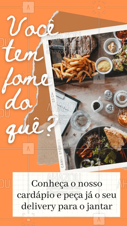 posts, legendas e frases de assuntos variados de gastronomia para whatsapp, instagram e facebook: É um cardápio variado que você quer? Nós temos. ❤️️ Faça o seu pedido pelo ? (inserir contato), ou então pelo app: (inserir quais/qual app estão atendendo)

#Jantar #AhazouTaste #Delivery #Gastronomia #Gastro 
