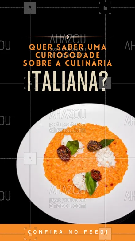 posts, legendas e frases de cozinha italiana para whatsapp, instagram e facebook: O Risotto é um prato italiano feito com arroz arbóreo e caldo de carne ou legumes. É conhecido pela sua textura cremosa e sabor intenso. Uma curiosidade sobre o risoto é que o arroz utilizado para fazê-lo é cultivado em uma região específica da Itália, chamada de Vercelli, localizada no norte do país. #ahazoutaste  #comidaitaliana  #cozinhaitaliana  #italianfood  #italy  #massas  #restauranteitaliano #culinária #culináriaitaliana