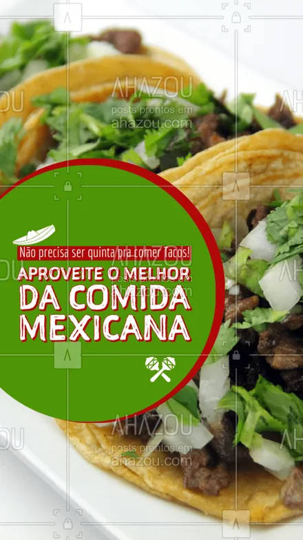 posts, legendas e frases de cozinha mexicana para whatsapp, instagram e facebook: Conheça nosso cardápio: seu prato favorito está aqui!  #ahazoutaste  #comidamexicana #cozinhamexicana #vivamexico #texmex #nachos