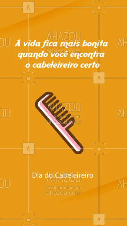 posts, legendas e frases de cabelo para whatsapp, instagram e facebook: Parabéns a todos os cabeleireiros! #DiadoCabeleireiro #Ahazou #SalaodeBeleza #CabeleireiroTop #CabeleireiroProfissional