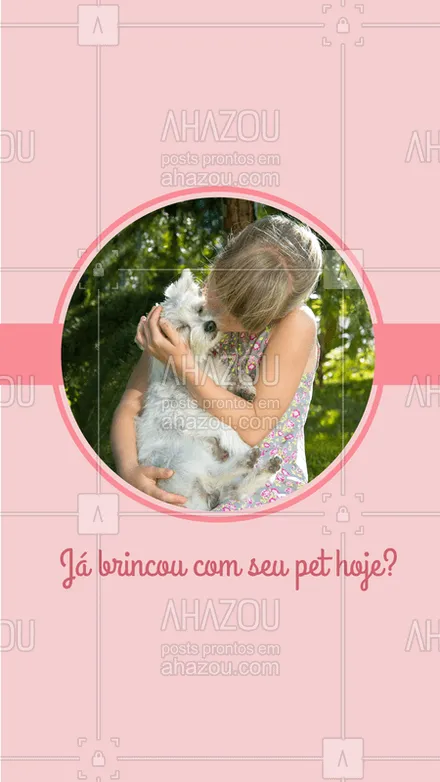 posts, legendas e frases de petshop, assuntos variados de Pets para whatsapp, instagram e facebook: Brincar com seu pet todos os dias é super importante! #pet #ahazoupet #animal #petshop 