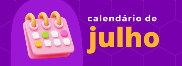 icone do editorial calendário de julho conteúdo inspirador e engajador